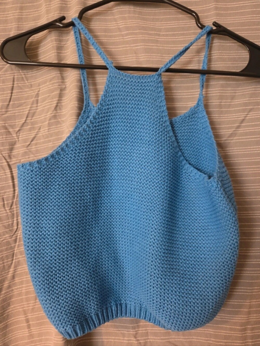 Bardot Blue Knit Crop Top